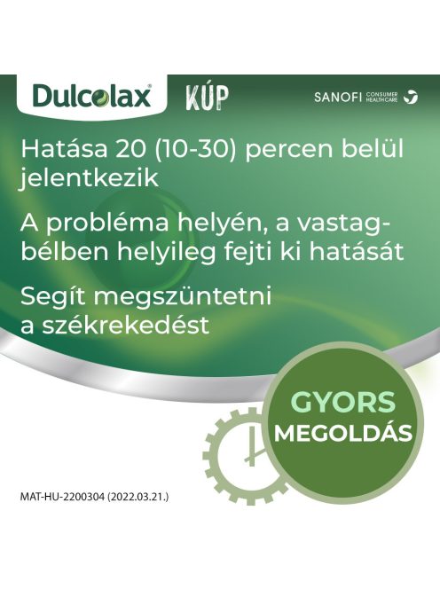 DULCOLAX 10 mg végbélkúp 6 db