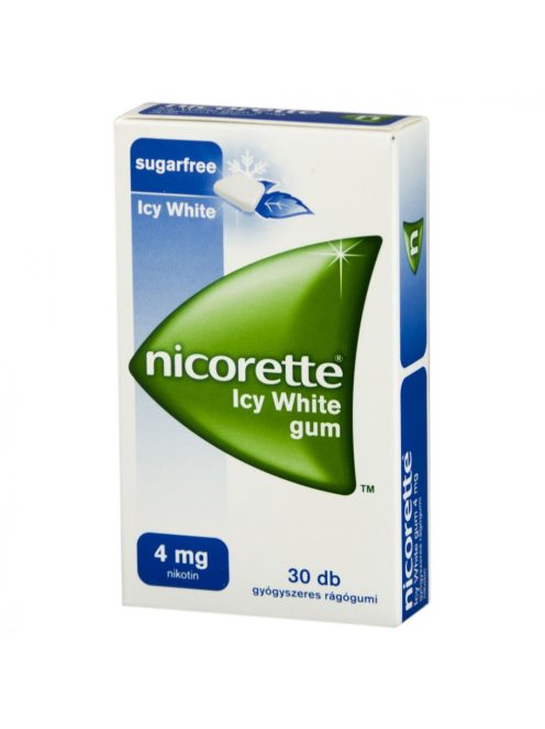NICORETTE ICY WHITE GUM 4 mg gyógyszeres rágógumi 30 db