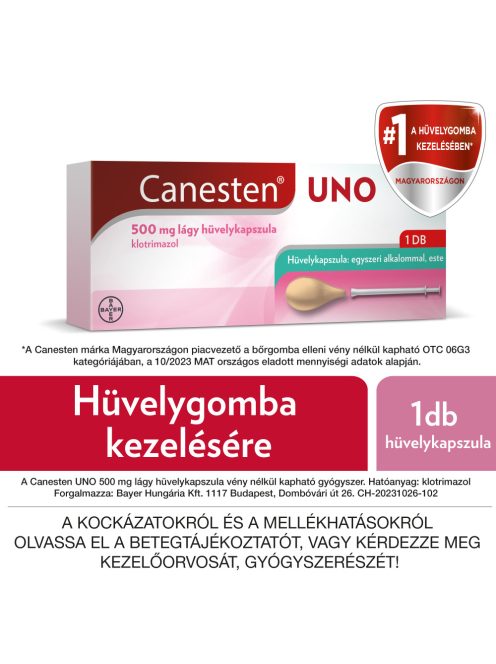 CANESTEN UNO 500 mg lágy hüvelykapszula 1 doboz