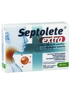 SEPTOLETE EXTRA 3 mg/1 mg szopogató tabletta 16 db