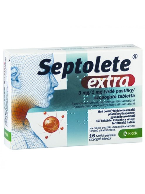 SEPTOLETE EXTRA 3 mg/1 mg szopogató tabletta 16 db