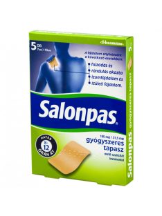 SALONPAS 105 mg/31,5 mg gyógyszeres tapasz 5 DB