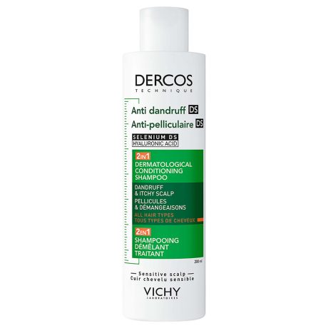 VICHY DERCOS 2in1 sampon és balzsam korpásodás ellen, minden hajtípusra 200 ml