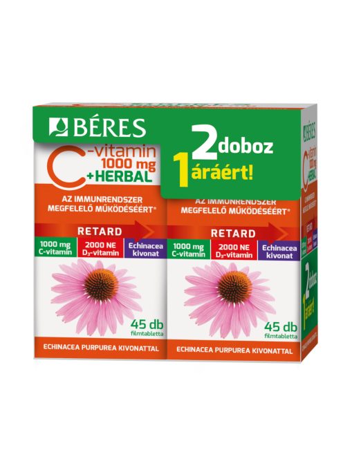 BÉRES C RETARD 1000 mg + HERBAL filmtabletta 2x45 db
