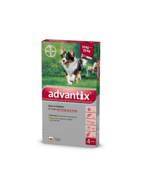 ADVANTIX spot on 2,5 ml 10-25kg 4x2,5 ml