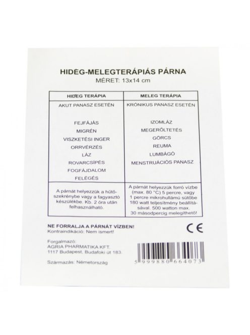 HIDEG-MELEG terápiás párna 13 x 14 cm 1 db