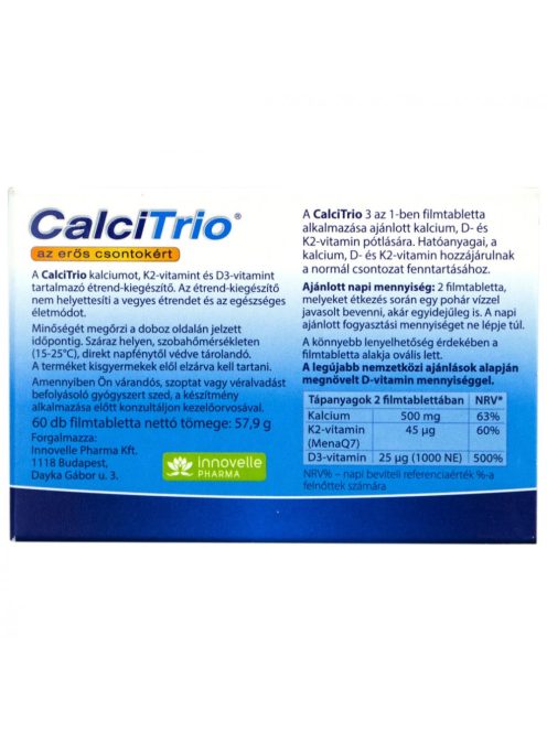 CALCITRIO 3 az 1-ben étrend-kiegészítő filmtabletta 60 db