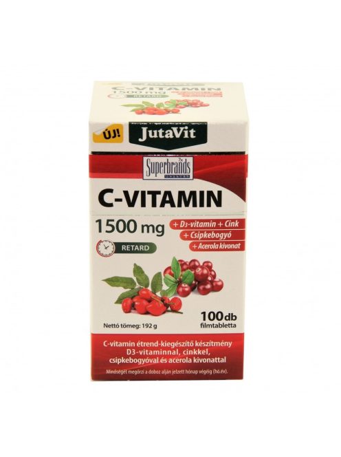 JUTAVIT C-VITAMIN 1500 mg csipkebogyó + acerola + D-vitamin 100 db