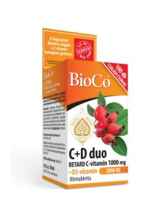   BIOCO C+D3 DUO RETARD C-VITAMIN 1000 mg + D3-VITAMIN 2000 IU tabletta 100 db