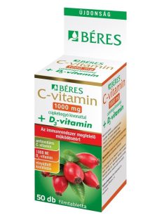 BÉRES C-VITAMIN 1000 mg + D3 retard filmtabletta 50 db