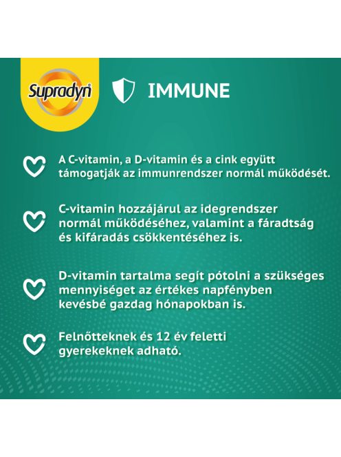 SUPRADYN IMMUNE C+D+CINK pezsgőtabletta 15 db