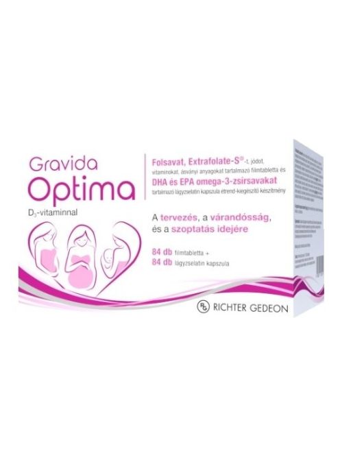 GRAVIDA OPTIMA terhesvitamin filmtabletta + kapszula (84+84) 168 db
