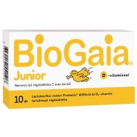   BIOGAIA JUNIOR + D3 vitamin narancs ízű rágótabletta 10 db