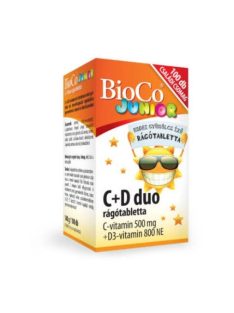   BIOCO JUNIOR erdei gyümölcs ízű rágótabletta C+D3 duo 100 db
