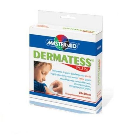 MASTER-AID Dermatess plus mull-lap 10x10 cm 12 db
